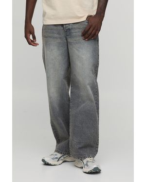 BoohooMAN Basic Relaxed Fit Jeans - Grey