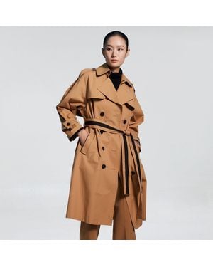 Smart & Joy Greppel Met Contrasterende Riem - Bruin