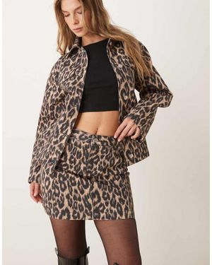ASOS Denim Mini Skirt - Brown