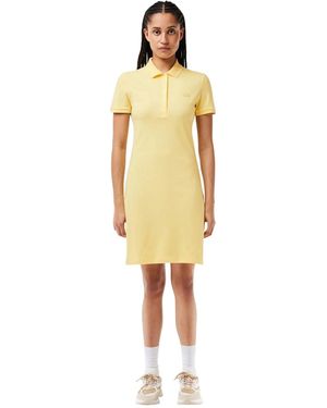 Lacoste Polojurk Met Kraag Voor - Geel