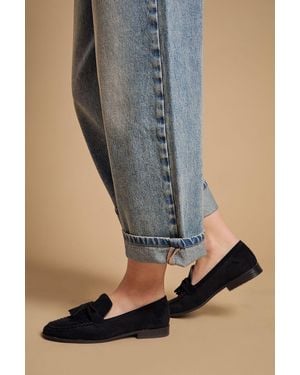 Oasis Toni Faux Suede Tassel Loafers - Blue