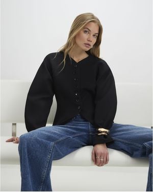 River Island Jacket Long Sleeve Button Up - Blue