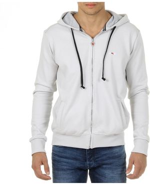 Andrew Charles by Andy Hilfiger Hoodie With Zip Long Sleeves Round Neck Fela Cotton - Grey