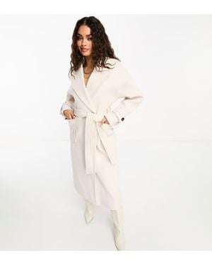 Forever New Formal Wrap Coat With Tie Belt - White