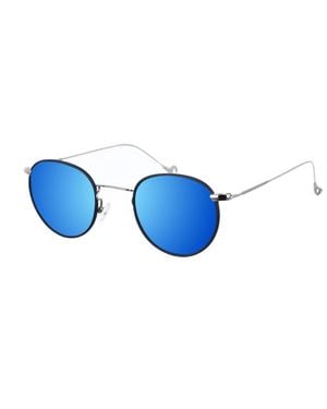 Kypers Grazy Round Shape Metal Sunglasses - Blue