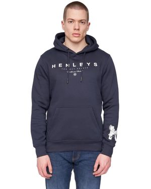 Henleys Hentyme Logo Hoodie - Blue