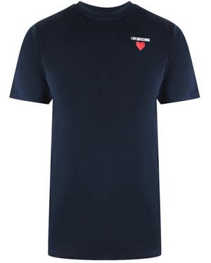 Moschino Love Small Heart Logo T-Shirt Cotton - Blue