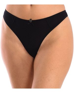 Selene Thong With Elastic Fabric For , Sonia Model. Elegant, Comfortable And A Perfect Fit - Black