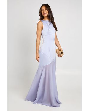 Boohoo Tall Square Neck Full Skirt Mini Dress - Purple