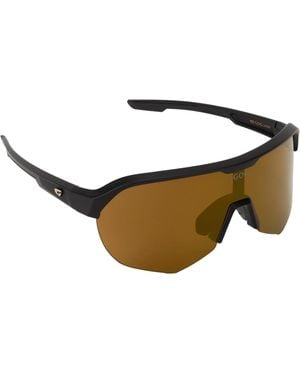 G.O.D Eyewear Uv400 Cycling Sunglasses With Mirror Hydrophobic Polycarbonate Lens - Brown