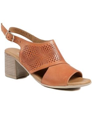 Jones Bootmaker Halina Leather Slingback Sandals - Brown