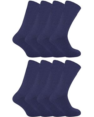 Sock Snob 8 Pack Thermal Sleep Socks - Blue