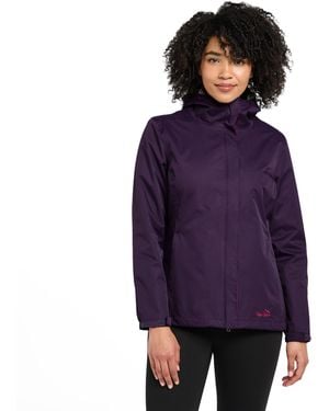 Peter Storm Waterproof Jacket With A Fully Adjustable Hood, Hiking Raincoat - Purple
