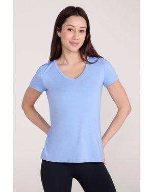 Mountain Warehouse 'Vitality' V Neck Tee Quick Wicking Comfy T-Shirt - White