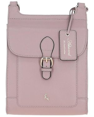 Ashwood Leather 'Eclisse Cuoio' Real Crossbody Bag - Pink