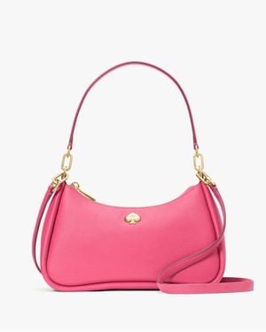 Kate Spade Kayla Pebbled Leather Small Convertible Shoulder Bag - Pink