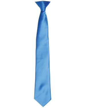 PREMIER Adult Satin Tie (Sapphire) - Blue