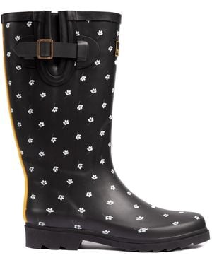 Trespass Ladies Samira Floral Wellington Boots (Camelia) - Black