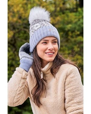 Mountain Warehouse Thinsulate Fairisle Beanie Double Lined Cosy Winter Warm Hat - Green