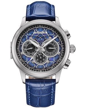 Heritor Apostle Vitreous Enamel Dial Watch - Blue