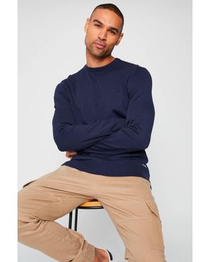Threadbare Crew Neck Jumper Viscose - Blue