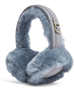 Infinity Leather Winter Super Soft Fluffy Ear Muffs Warm And Cosy Ear Warmers - Blue