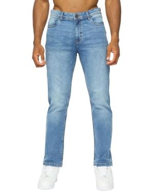 Duck and Cover Janstar Straight Leg Jeans (Stone Wash) - Blue