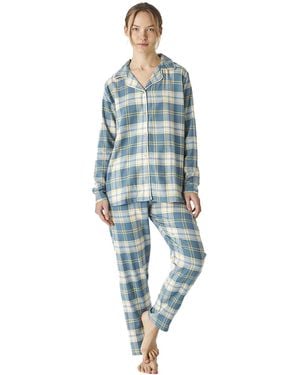 J&j Brothers Jjb3 Long Sleeve Shirt Pyjamas - Blue