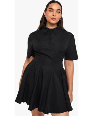 Boohoo Plus T-Shirt Skater Tennis Dress - Black