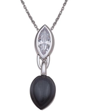 Orphelia 925 Sterling Chain With Pendant - Blue