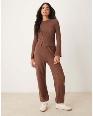 ASOS Supersoft Low Rise Cuffed Jogger Co Ord - Natural
