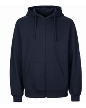 VR2 Denim Zip Up Hoodie Casual Fleece Jacket - Blue