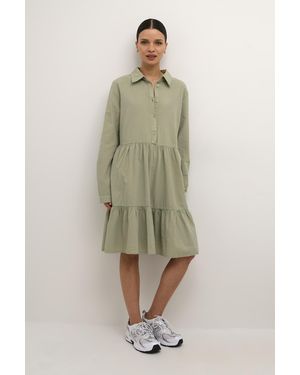Kaffe Jurk Relaxed Fit Light Green - Groen