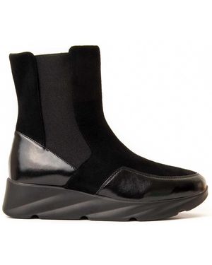 Montevita Wedge Ankle Boot Calig2 - Black