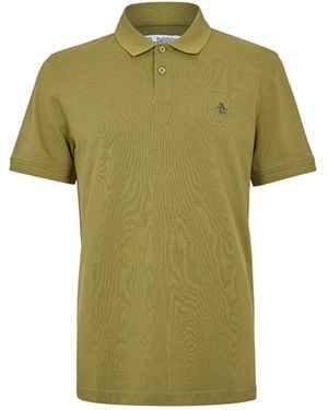 Original Penguin Embroidered Logo Polo Shirt (Dusty) Cotton - Green