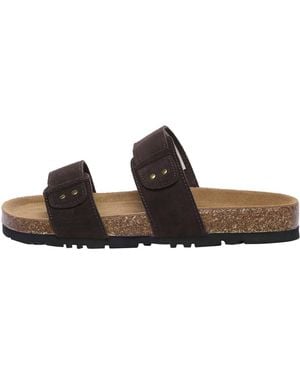EVER AU Australia Scarlet Leather Sandals - Brown