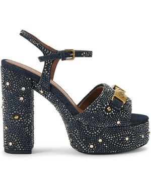 Kurt Geiger Denim Kingsley Platform Sandals - Blue