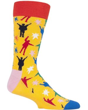 Happy Socks Official Licensed British Rock Band The Beatles Novelty - Yellow