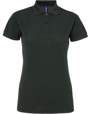 Asquith & Fox Ladies Short Sleeve Performance Blend Polo Shirt (Bottle) - Black