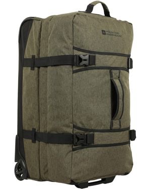 Mountain Warehouse 'Wander' Wheelie Bag With Zipped Pockets Holiday Suitcase - Green
