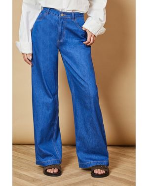 Oasis 70's High Waist Wide Leg Jean - Blue