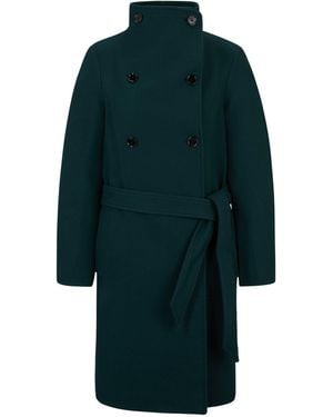 BOSS Cedandy1 Solid Patterned Over Coat - Green