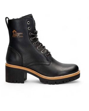Panama Jack Leather Padma B11 Ankle Boots Material_Real_Leather - Black