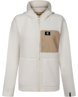 Dare 2b Ladies Firn Borg Hooded Fleece (Egret) - White