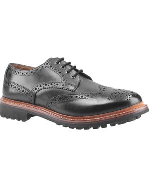 Cotswold Quenington Commando Lace Up Dress Leather Shoe - Grey