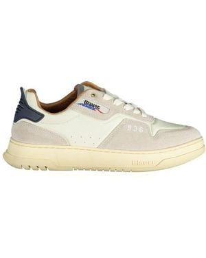 Blauer 936 Leather Trainers Casual Style - White
