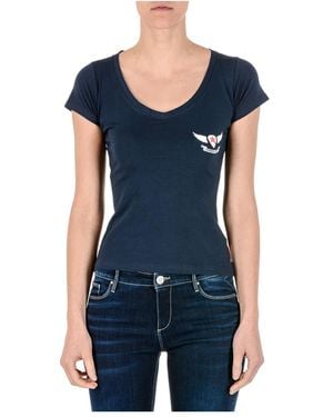 Andrew Charles by Andy Hilfiger T-Shirt Short Sleeves V-Neck Tapiwa - Blue