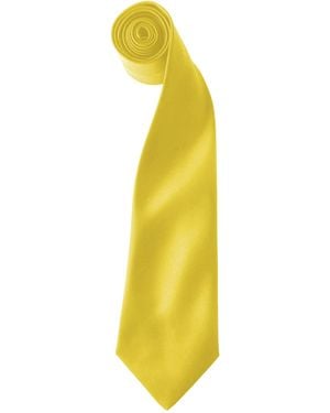 PREMIER Colours Satin Clip Tie (Pack Of 2) (Sunflower) - Yellow