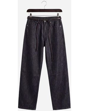 Giesto Mid-Waist Straight-Leg Jeans - Blue