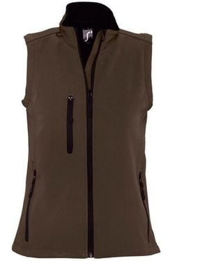 Sol's Ladies Rallye Soft Shell Bodywarmer Jacket (Dark Chocolate) - Brown